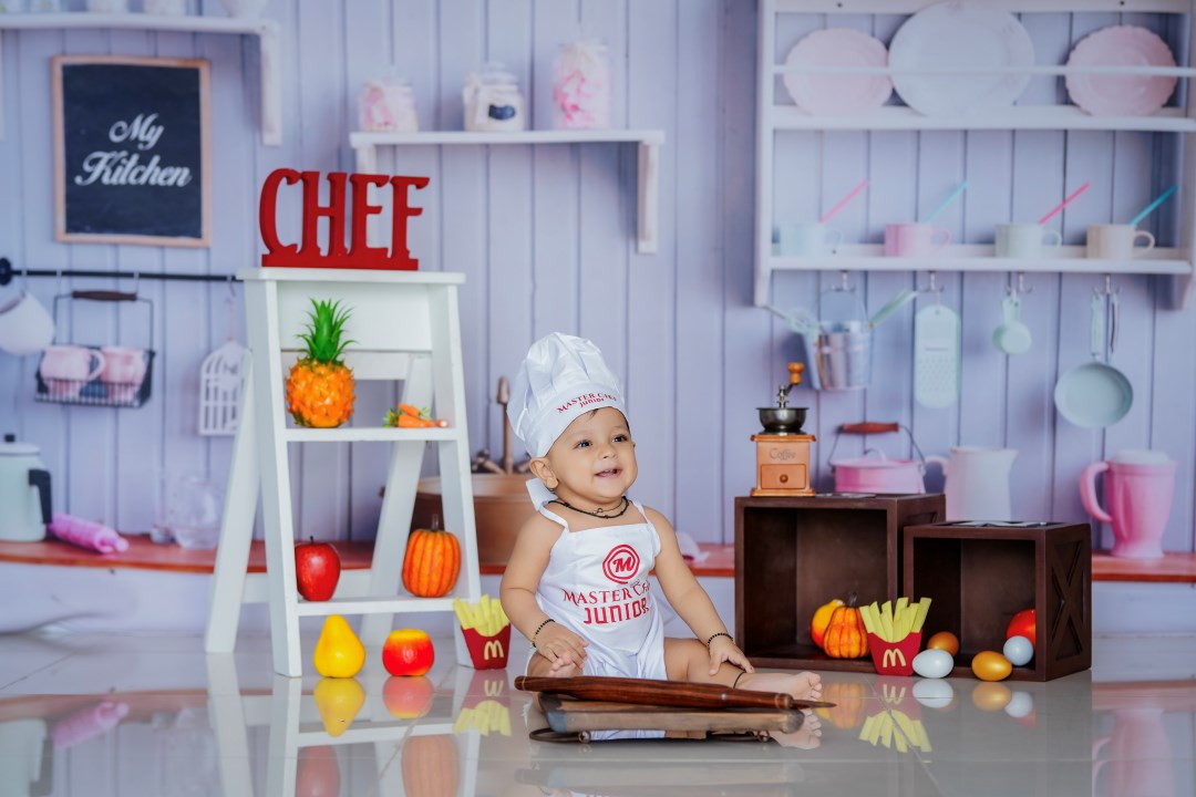 Chef theme Baby Photoshoot